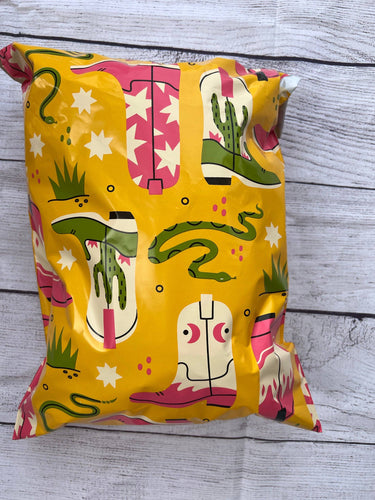 6x9 Cowboy Boot Poly Mailer qty 100 pieces