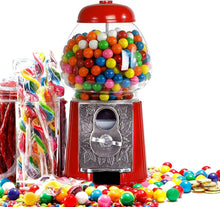 Coin Operated Gumball Machine 9" Heavy Duty Metal with Glass: RED
