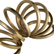 Decorative Sculpture - Gold Metal Slinky Ring, 11 in.