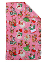 Old Fashion Fun: Double-Sided Hand Towel: Pink / Hand Towel (17 in x 27 in)