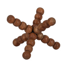 Mango Wood Beaded Jack Decorative Sculpture - Brown, 6 in.