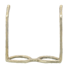 Aluminum Abstract Cat Eye Glasses Sculpture - Gold, 7 in.
