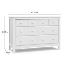 Graco® Benton 6 Drawer Double Dresser: White