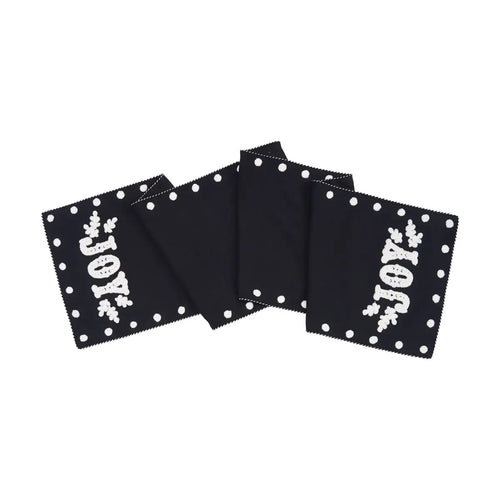 Christmas Nordic Onyx Black Joy Table Runner