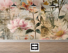 Floral Whimsy — Bold Florals Luxury Wallpaper Mural: Sample/Swatch / Peel-stick