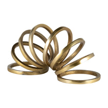 Decorative Sculpture - Gold Metal Slinky Ring, 11 in.