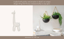 Sculpture - White Ceramic Giraffe Balloon Animal, 13 in.