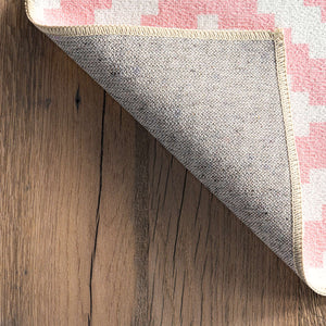 Kellee Machine Washable Modern Diamonds Area Rug: Black / Runner / 2' 6" x 8'