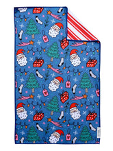 Holiday Mix: Reversible Hand Towel: Blue / 19x29in