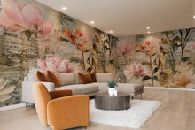 Floral Whimsy — Bold Florals Luxury Wallpaper Mural: Sample/Swatch / Peel-stick