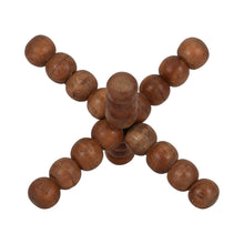 Mango Wood Beaded Jack Decorative Sculpture - Brown, 6 in.