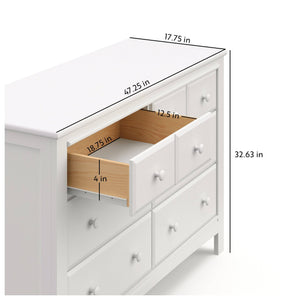 Graco® Benton 6 Drawer Double Dresser: White