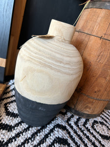 Black paulownia vase