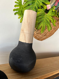 Skinny neck paulownia vase