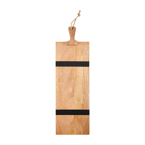 Long Black Wood Board Two Stripe