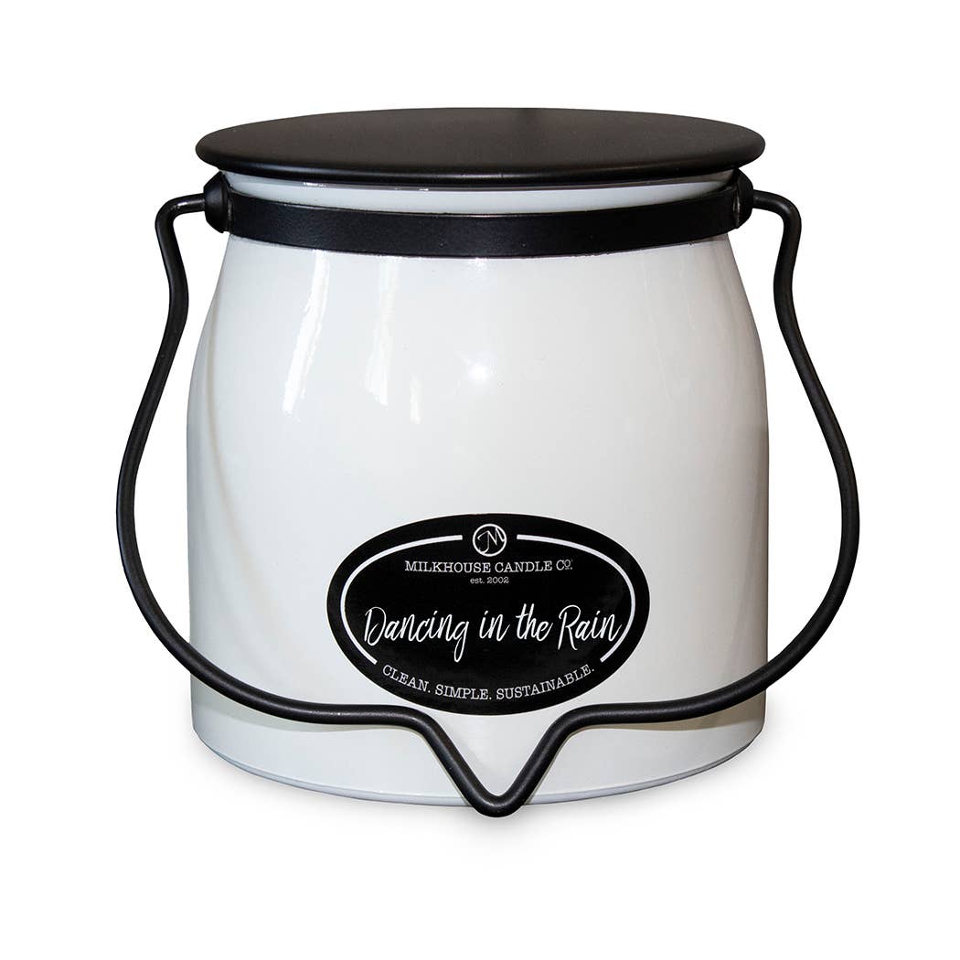 16 oz Butter Jar Soy Candle: Dancing in the Rain