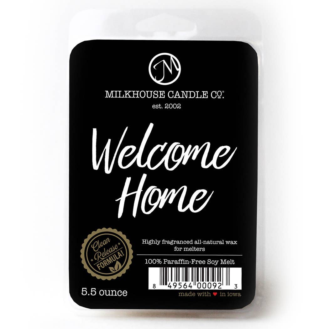 5.5 oz Scented Soy Wax Melts: Welcome Home, by Milkhouse