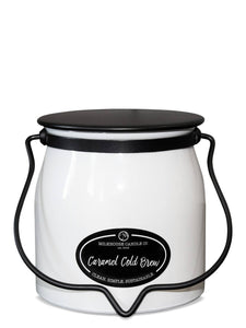 16 oz Butter Jar Soy Candle: Caramel Cold Brew, by Milkhouse