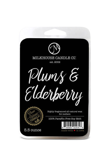 5.5 oz Scented Soy Wax Melts: Plums & Elderberry