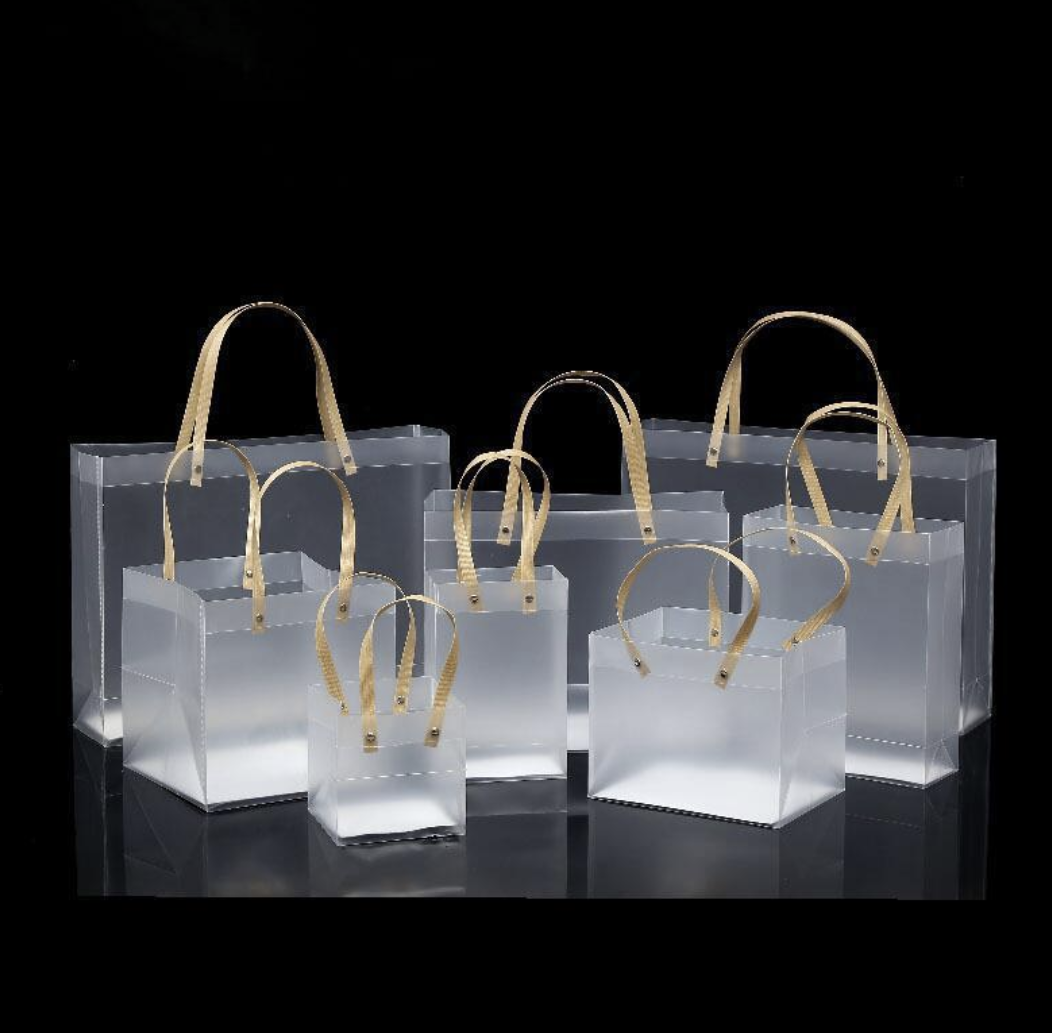 12pcs , 8 sizes transparent frosted PVC paper rope gift: Middle 3