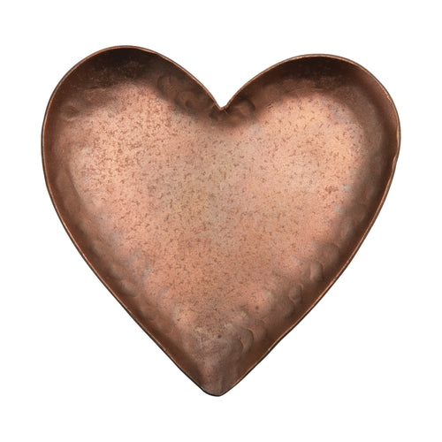 Decorative Pounded Metal Copper Heart