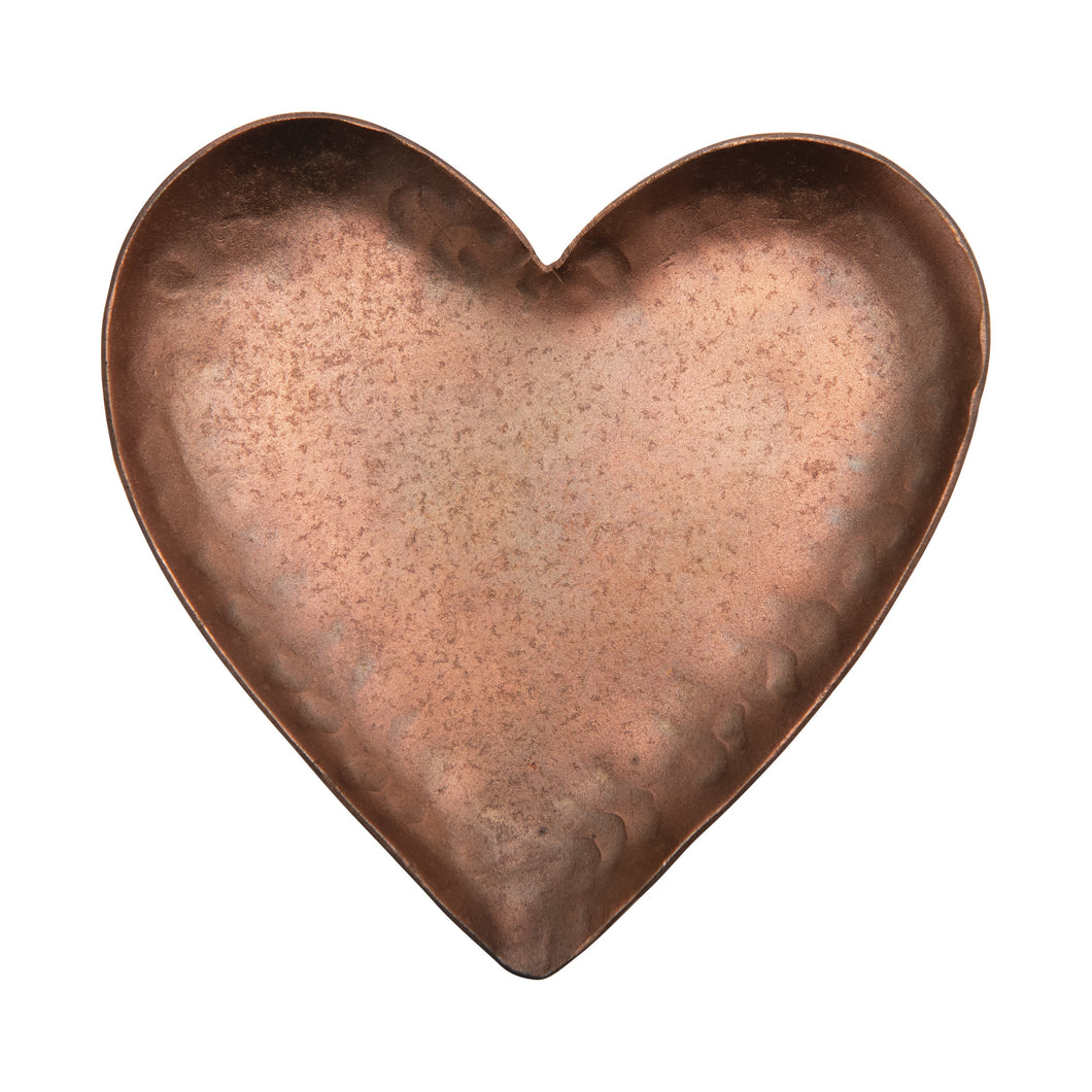 Decorative Pounded Metal Copper Heart