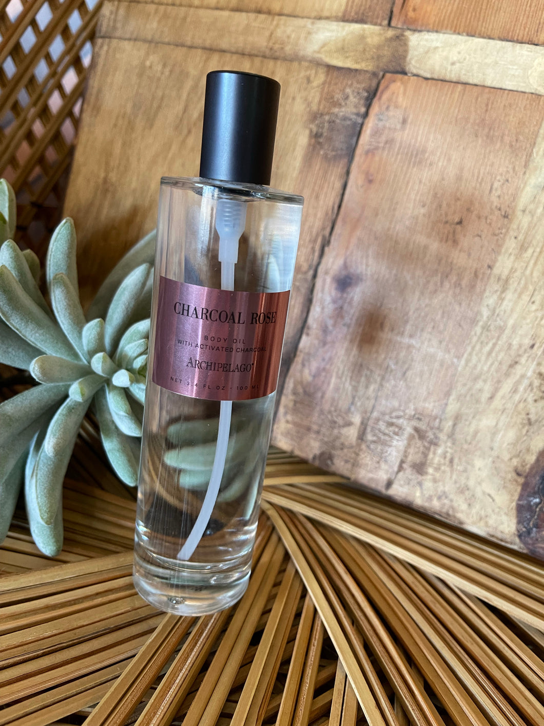 Charcoal rose body oil